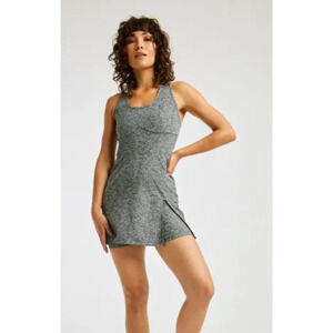 NWT Yearsof Ours Sleeveless Racerback Sporty Tennis Dress Heather Gray Womens M